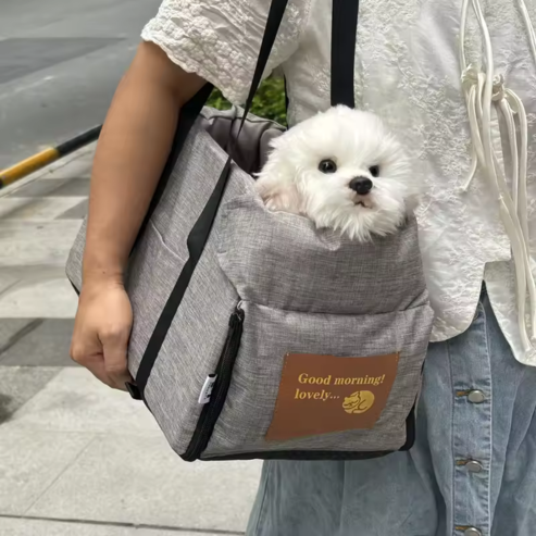 Siège Auto pour Chien - Lit Central Portable - Sécurité et Confort en Voyage - Pour Petits Chiens et Chats - Sac de Transport Douillet